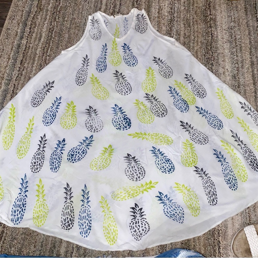 Seven Islands Floral Dress Cover Up One Size Fits Most Beach Vacation Boho (6)